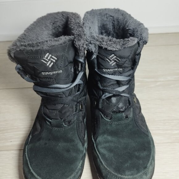Columbia Women's Minx Shorty Omni-Heat Boots Size 8 Black Lace Ups Waterproof - Picture 2 of 8